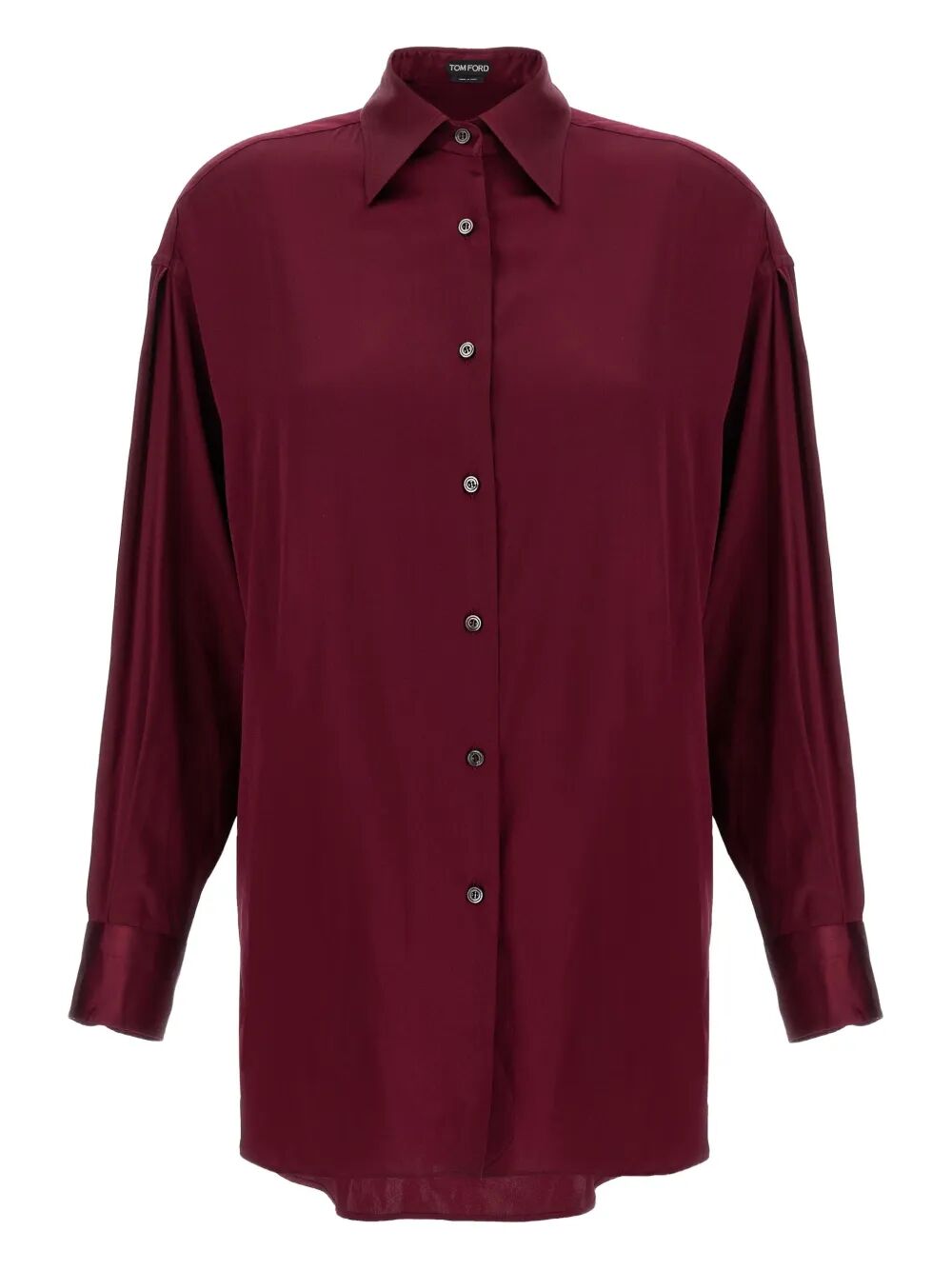 STRETCH SILK SATIN RELAXED FIT SHIRT