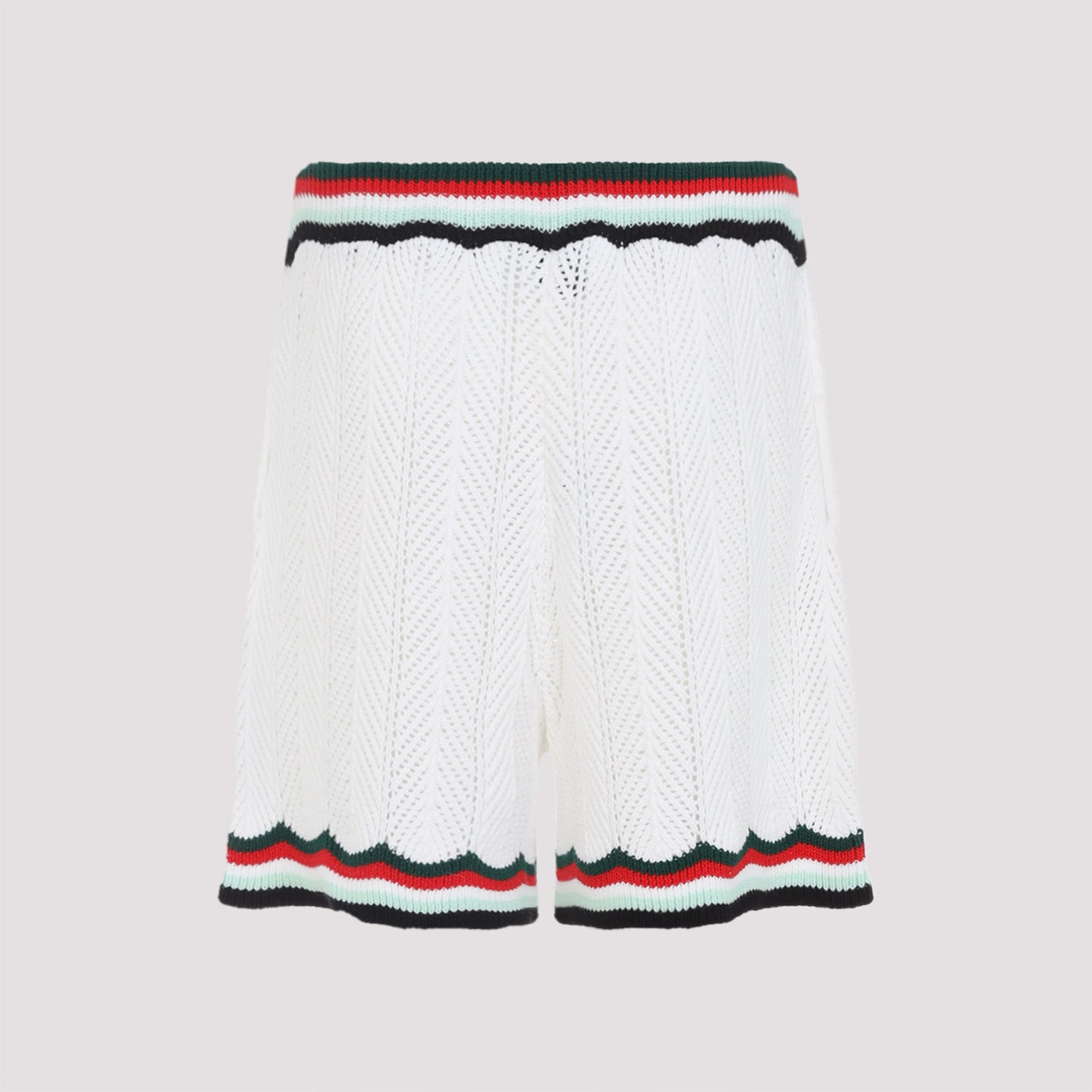 Chevron Faux Crochet Shorts