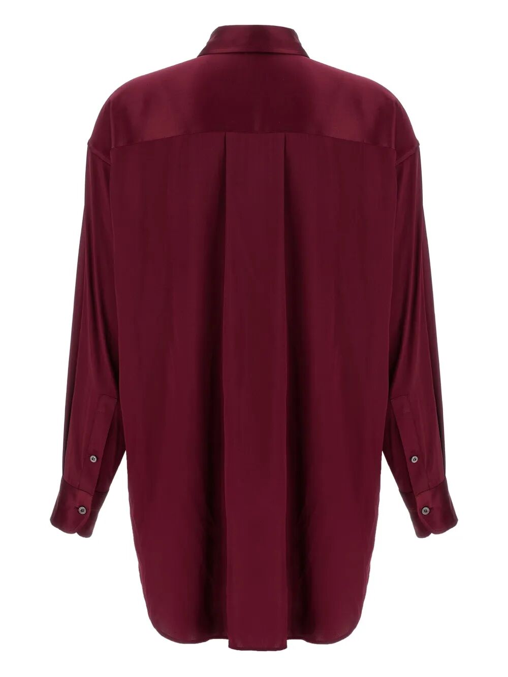 STRETCH SILK SATIN RELAXED FIT SHIRT