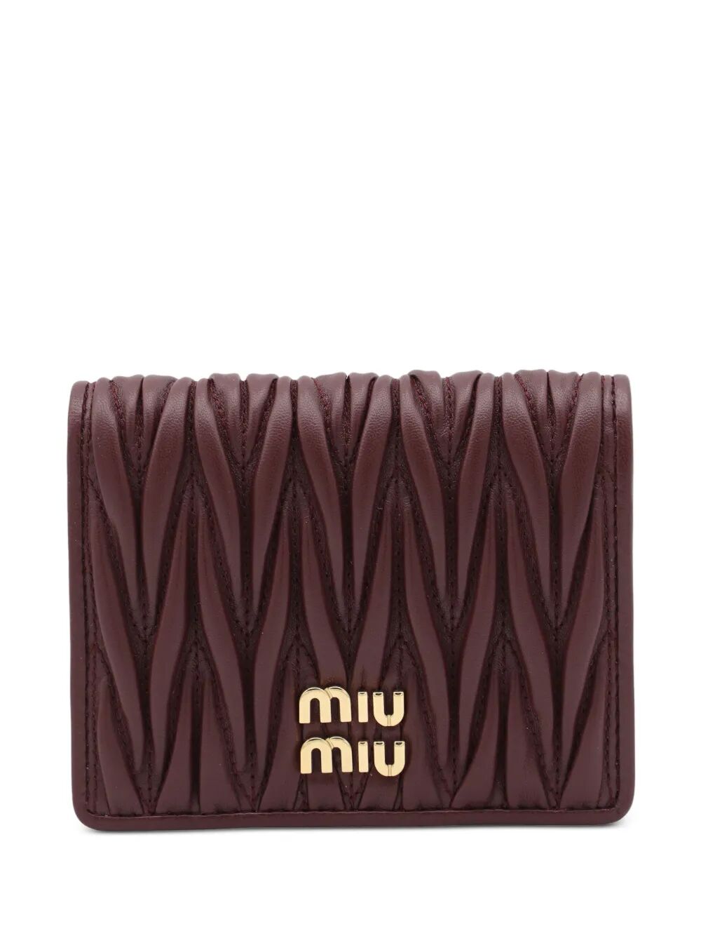 SMALL MATELASSÉ NAPPA LEATHER WALLET WITH SNAP CLOSURE
