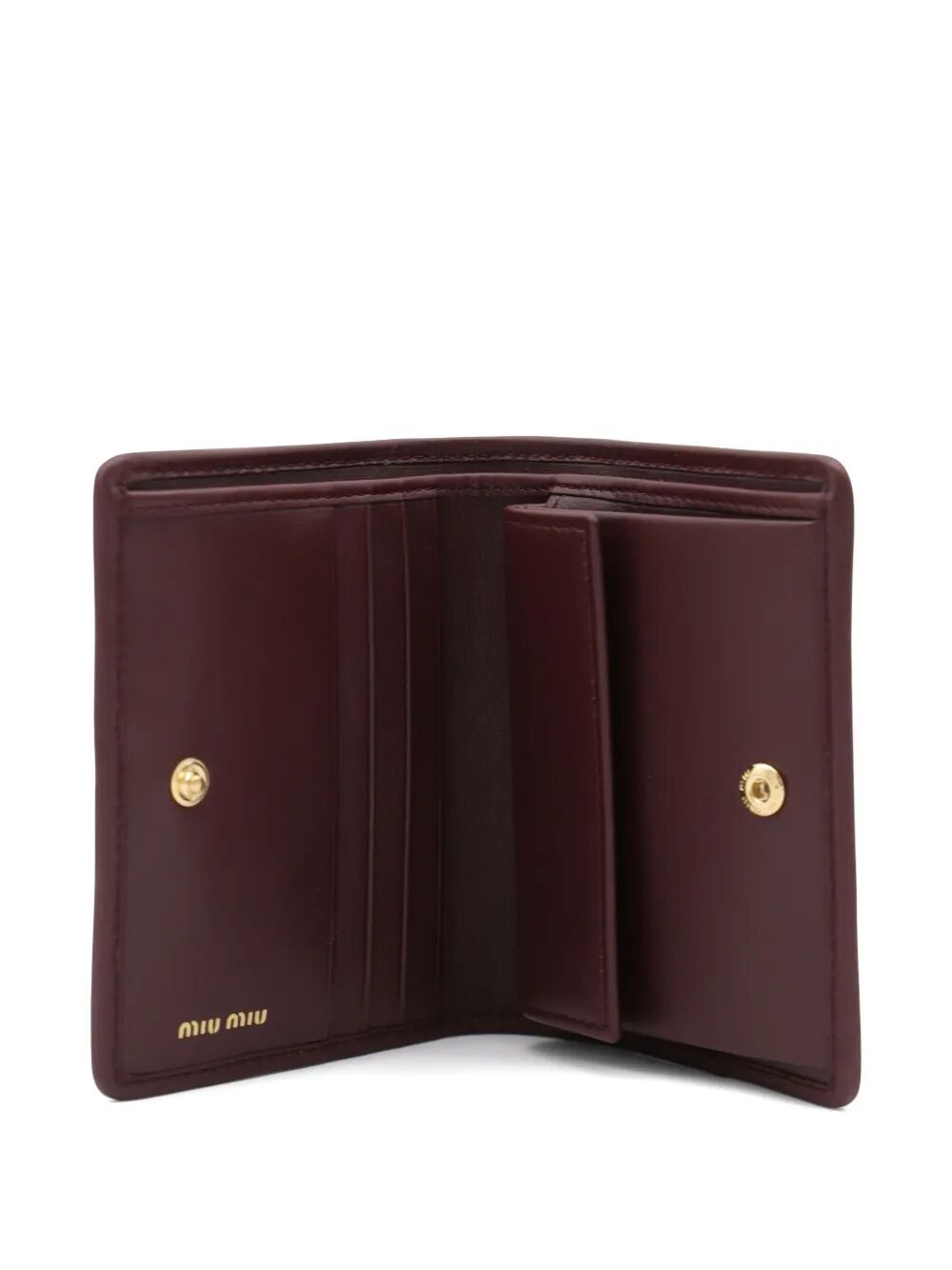 SMALL MATELASSÉ NAPPA LEATHER WALLET WITH SNAP CLOSURE