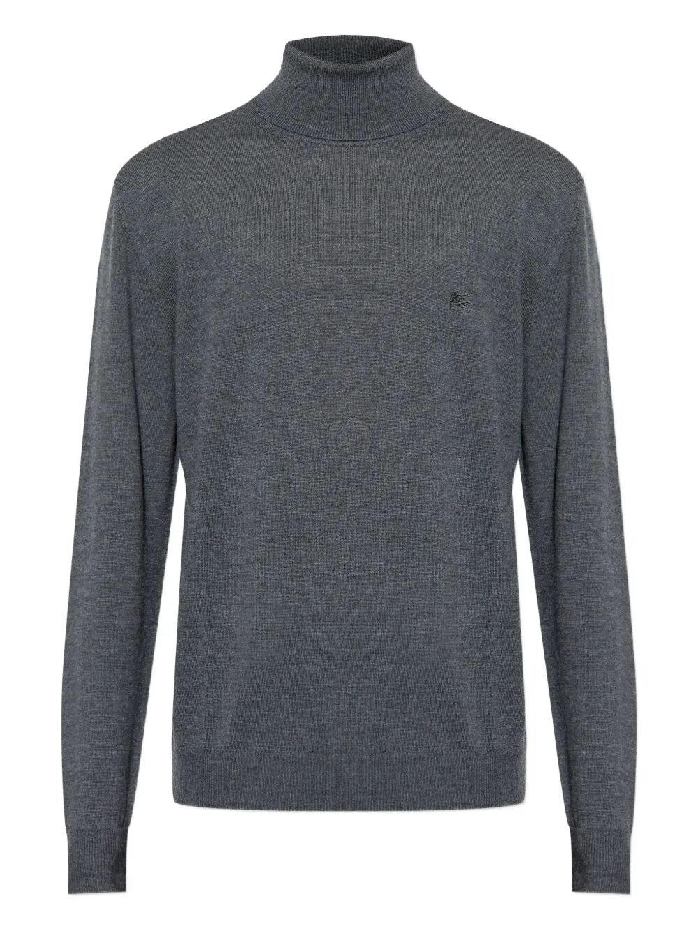 LOGO-EMBROIDERED WOOL TURTLENECK SWEATER