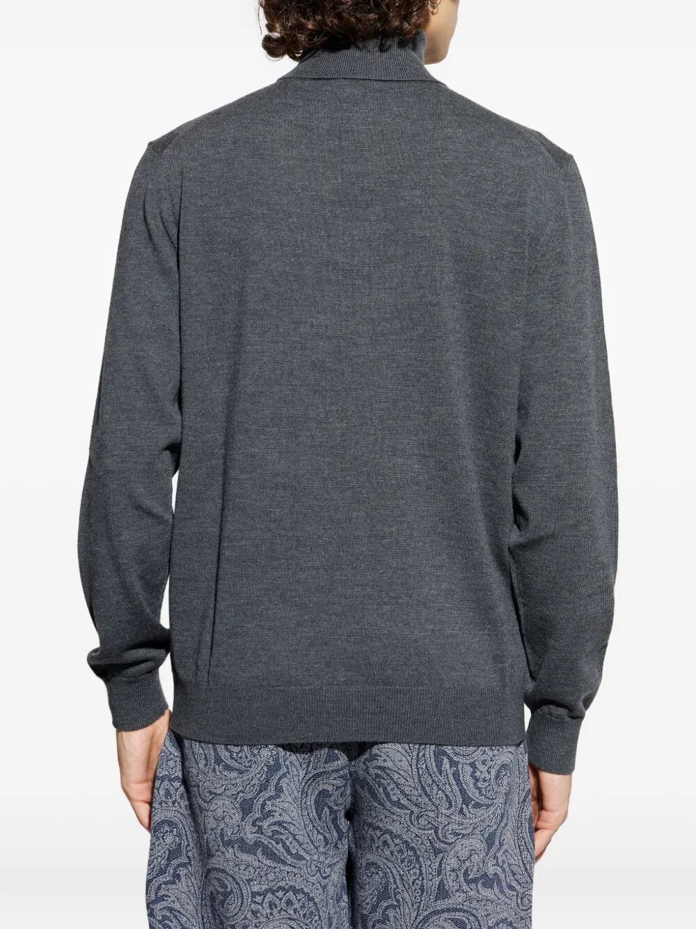 LOGO-EMBROIDERED WOOL TURTLENECK SWEATER