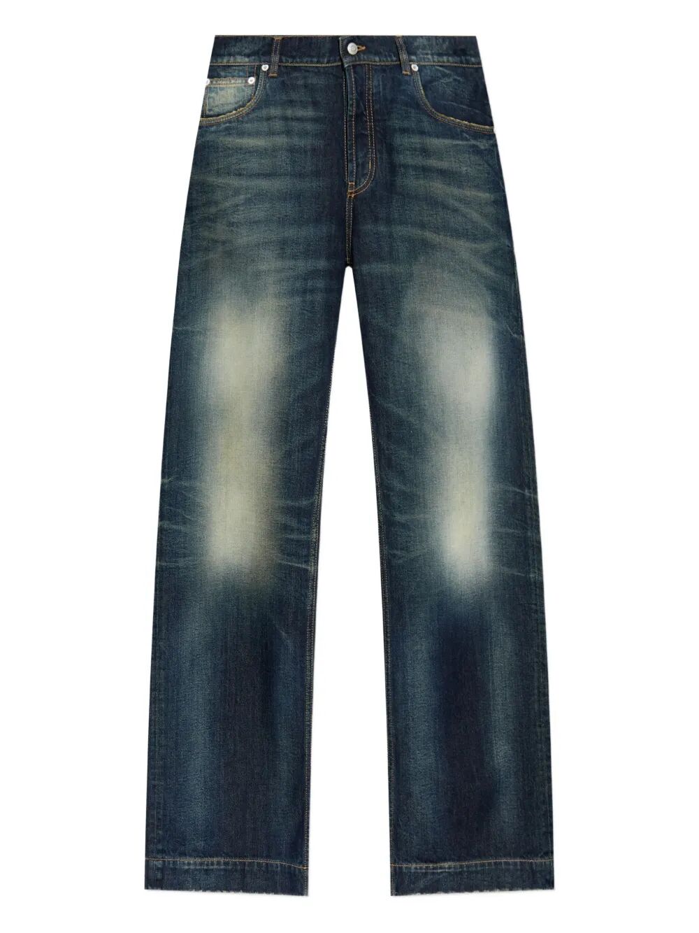 WIDE LEG FADED JEANS