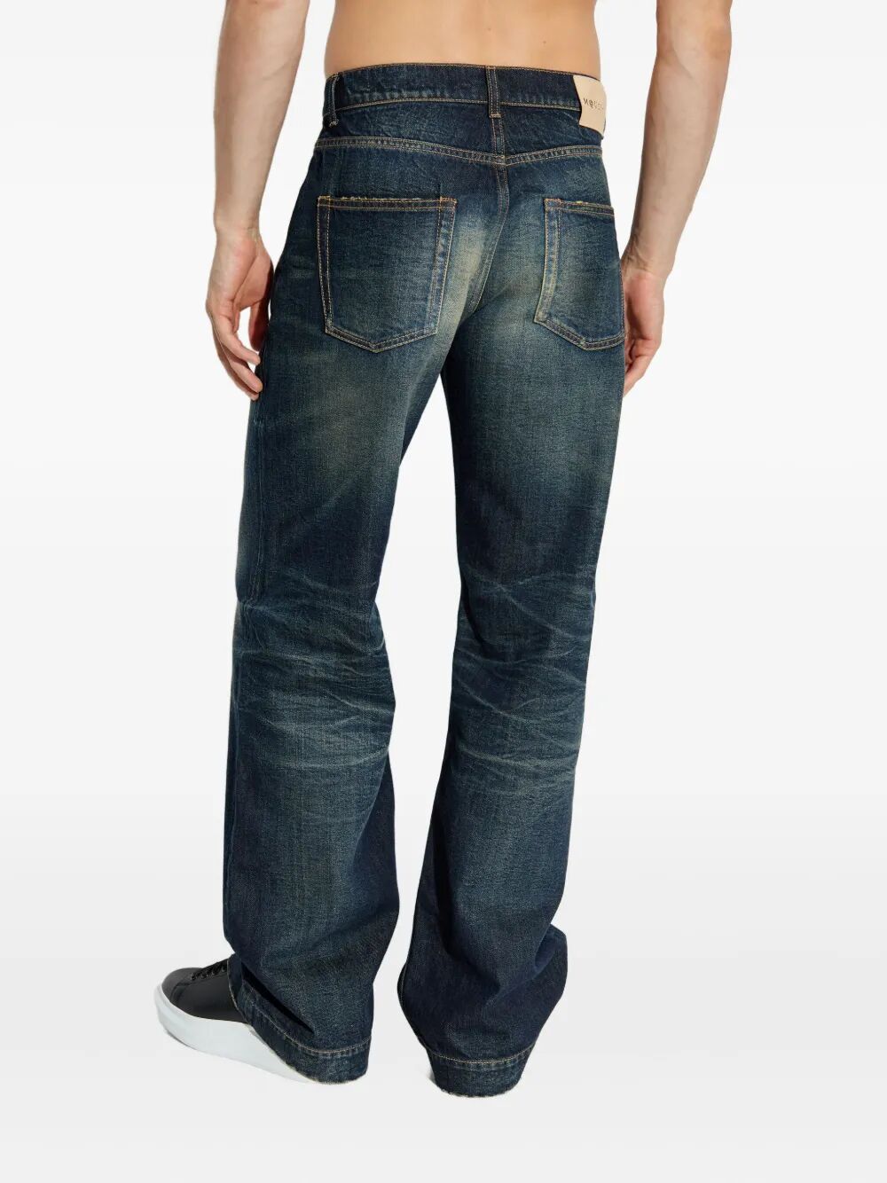 WIDE LEG FADED JEANS