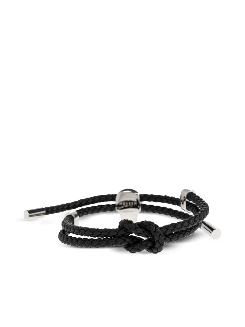 SKULL BRAIDED LEATHER CORD BRACELET