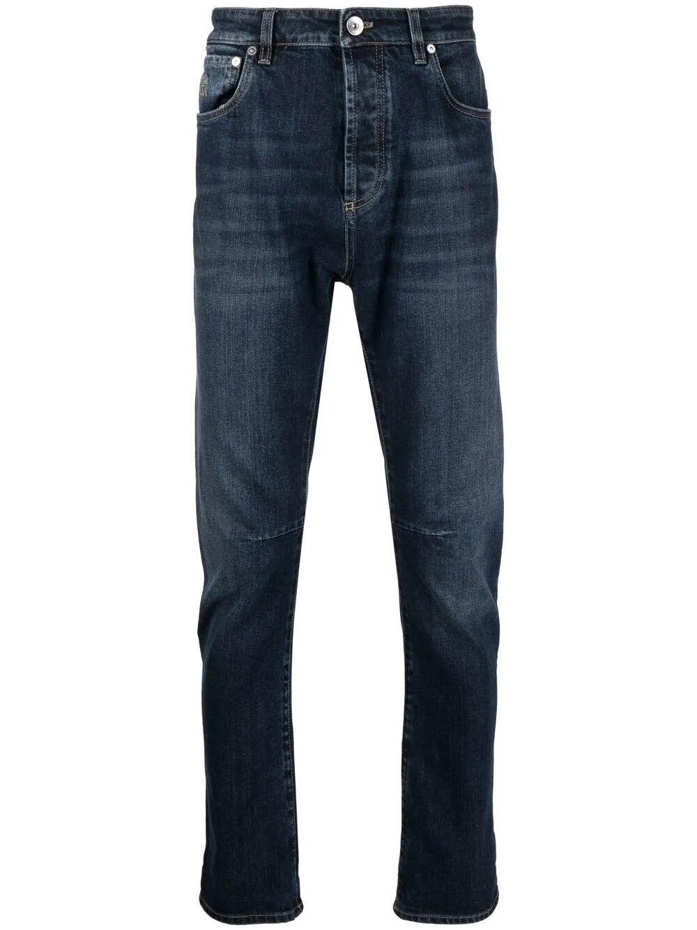 COMFORT COTTON DENIM LEISURE FIT FIVE-POCKET JEANS