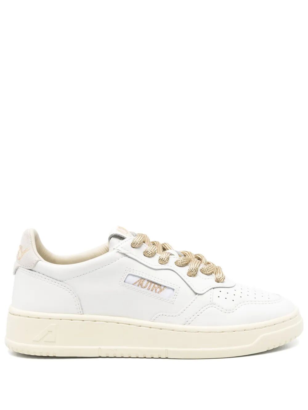 MEDALIST LOW SNEAKERS IN WHITE LEATHER AND SUEDE HEEL TAB
