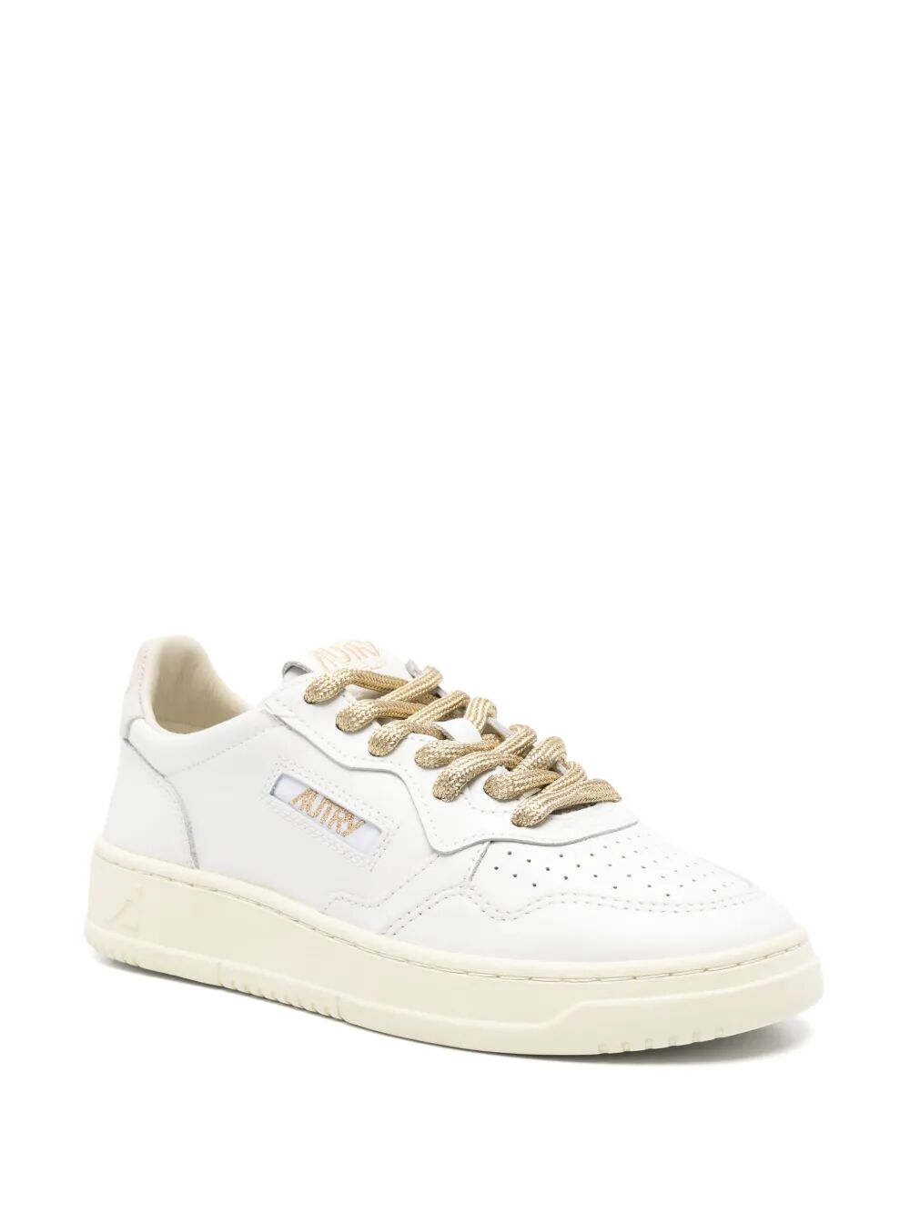 MEDALIST LOW SNEAKERS IN WHITE LEATHER AND SUEDE HEEL TAB