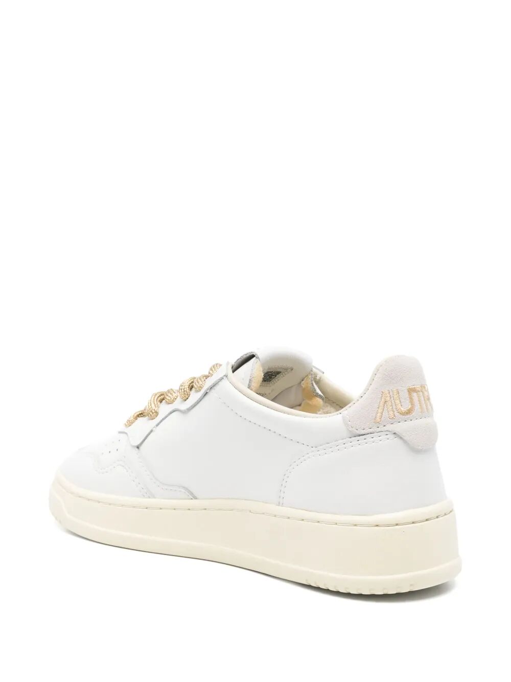 MEDALIST LOW SNEAKERS IN WHITE LEATHER AND SUEDE HEEL TAB