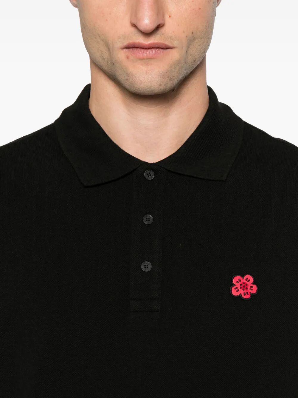 GOTS BOKE FLOWER SLIM FIT COTTON POLO SHIRT