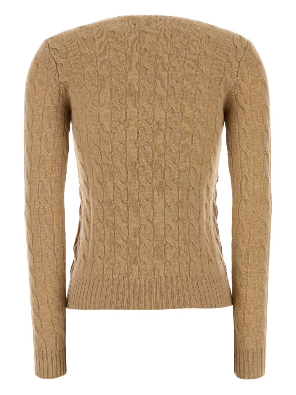 CABLE WOOL AND CASHMERE CREWNECK JUMPER