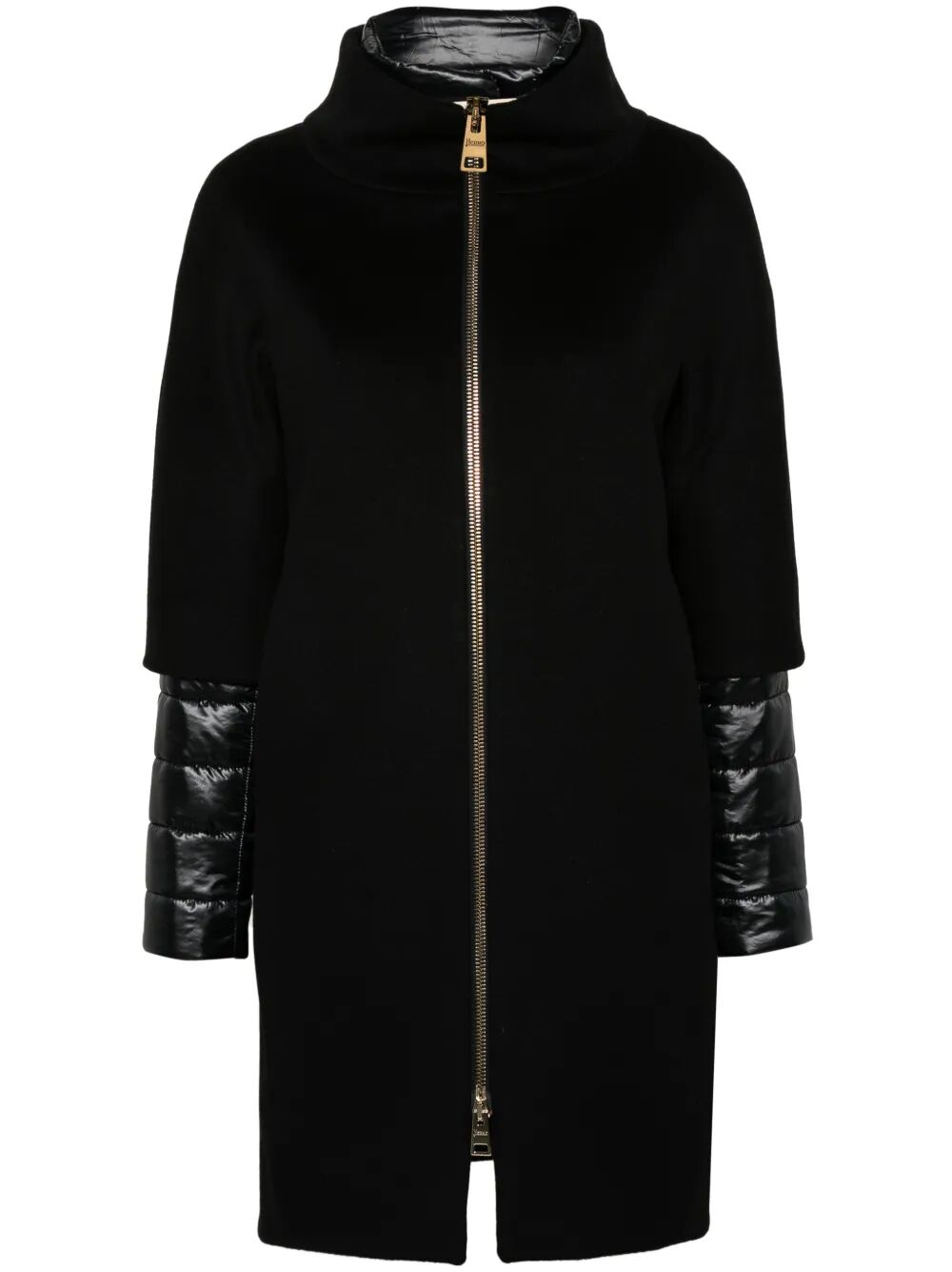 DETACHABLE-PANELS VIRGIN-WOOL COAT