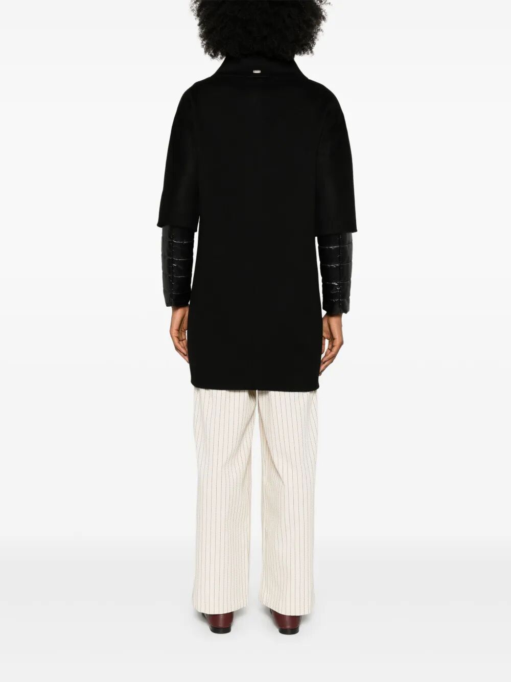 DETACHABLE-PANELS VIRGIN-WOOL COAT