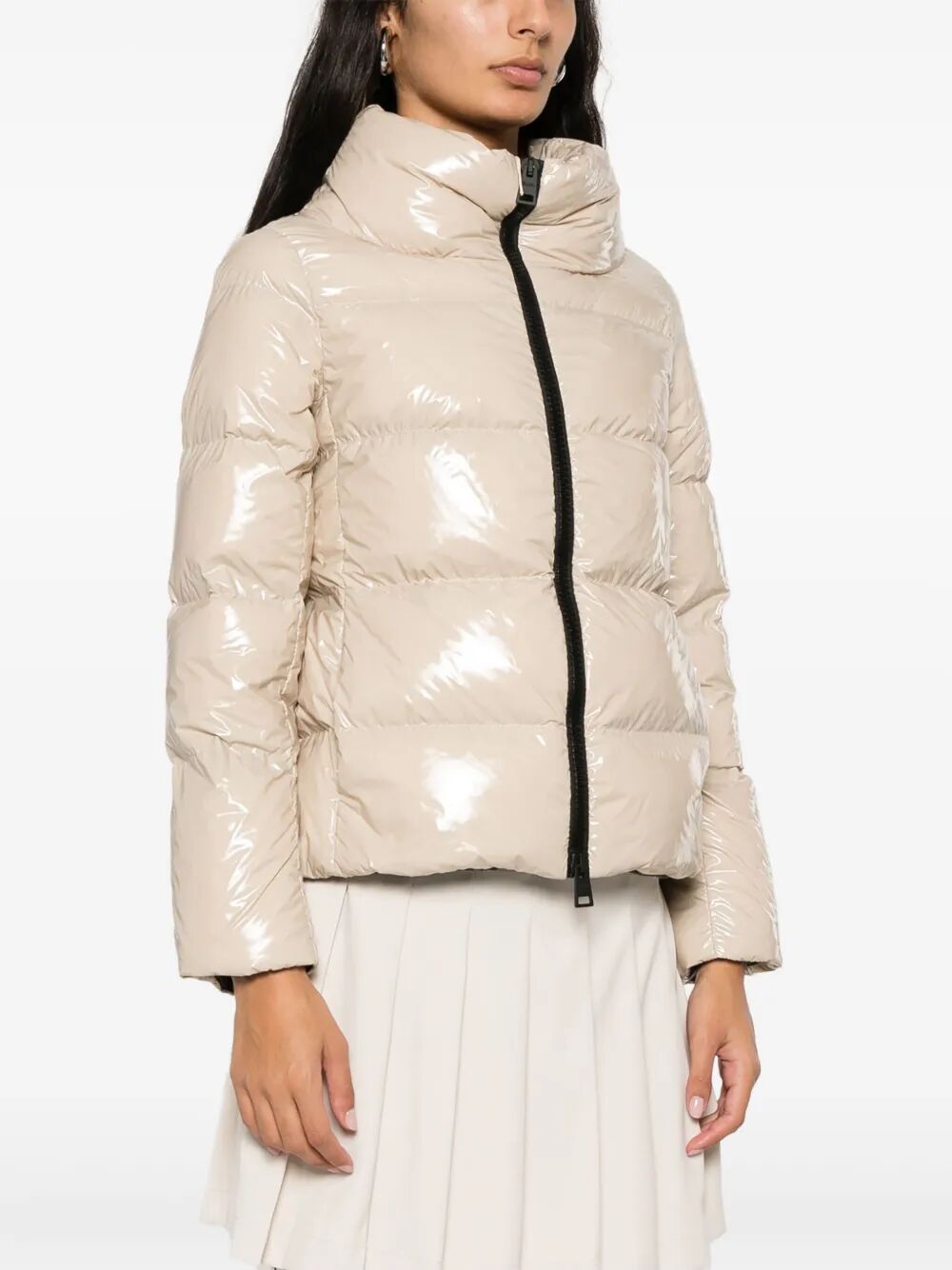 GLOSSY FINISH PUFFER JACKET