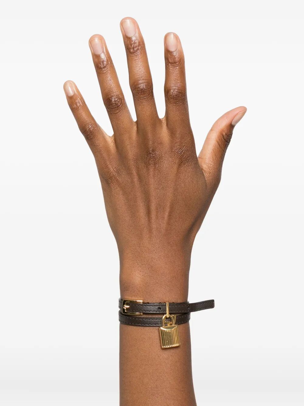 PADLOCK LEATHER BRACELET