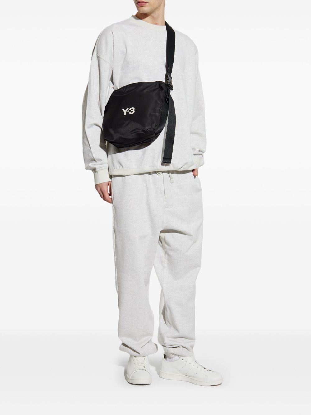 FRENCH TERRY CREW NECK MÉLANGE EFFECT SWEATSHIRT