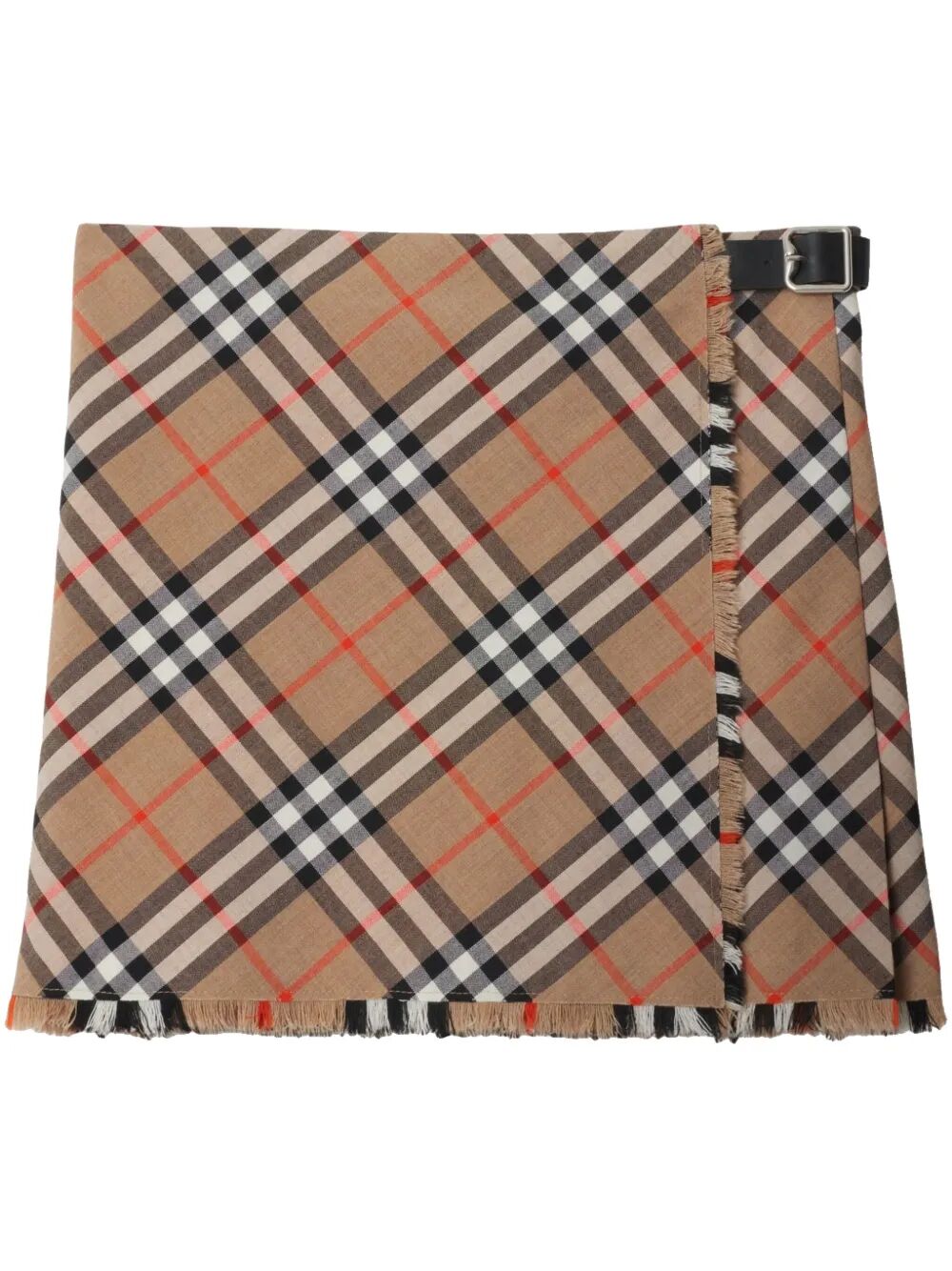 CHECK WOOL BLEND MINI SKIRT
