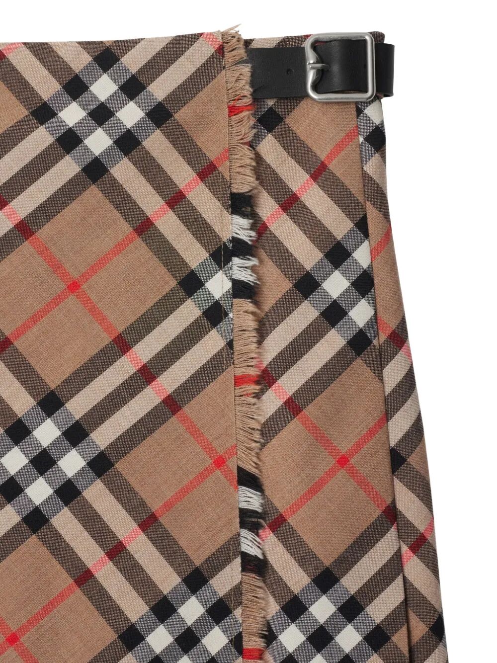 CHECK WOOL BLEND MINI SKIRT