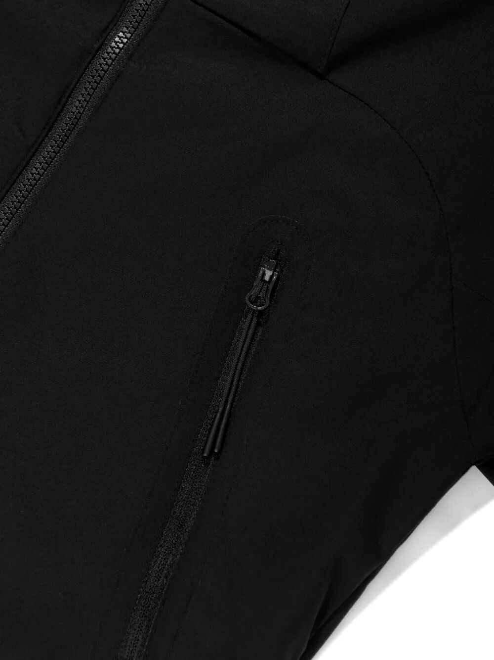 LENS-DETAIL HOODED ZIP-UP JACKET