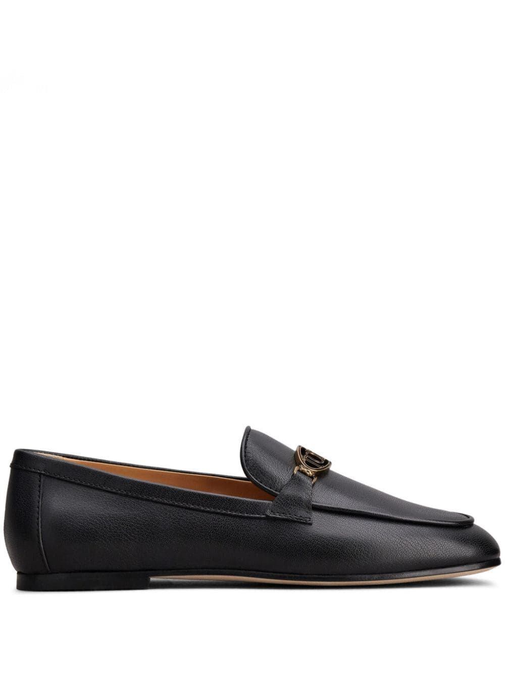 MOCASSINO IN PELLE LOGO OVALE