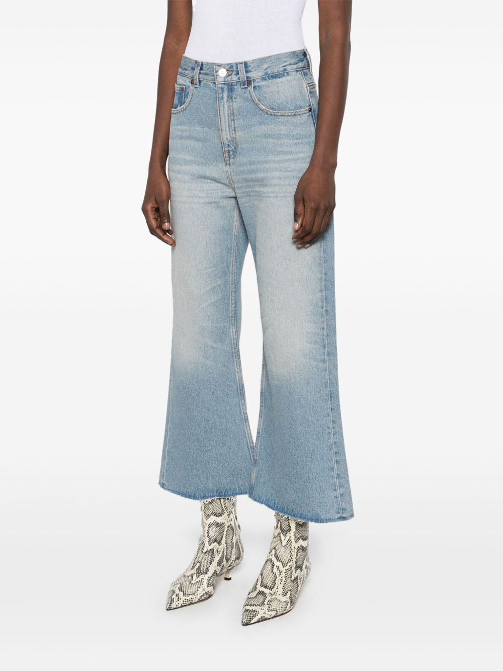 WIDE LEG CROPPED JEANS