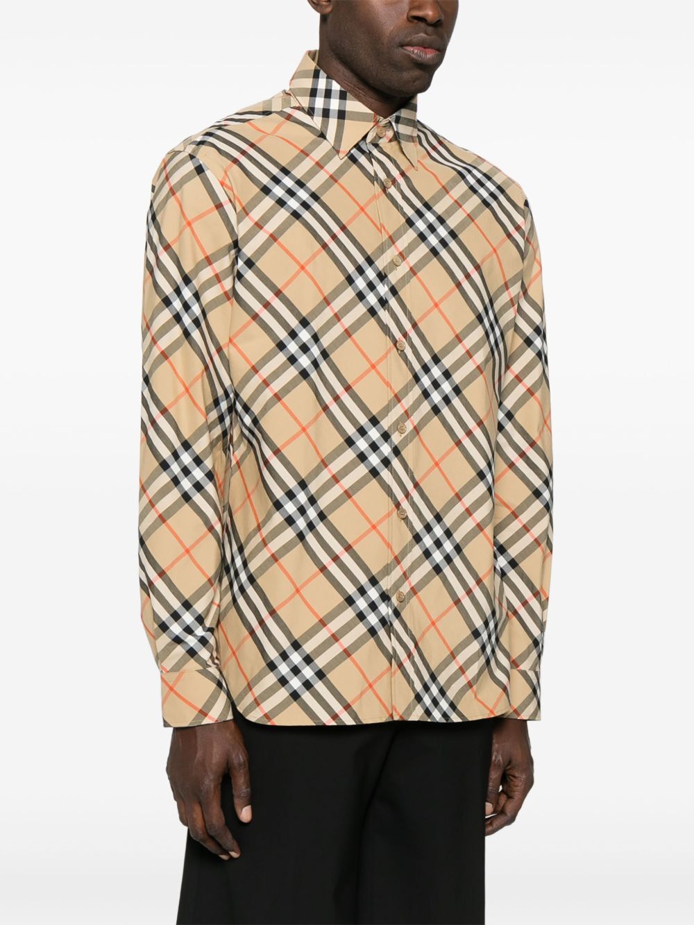 REGULAR FIT CHECK COTTON SHIRT