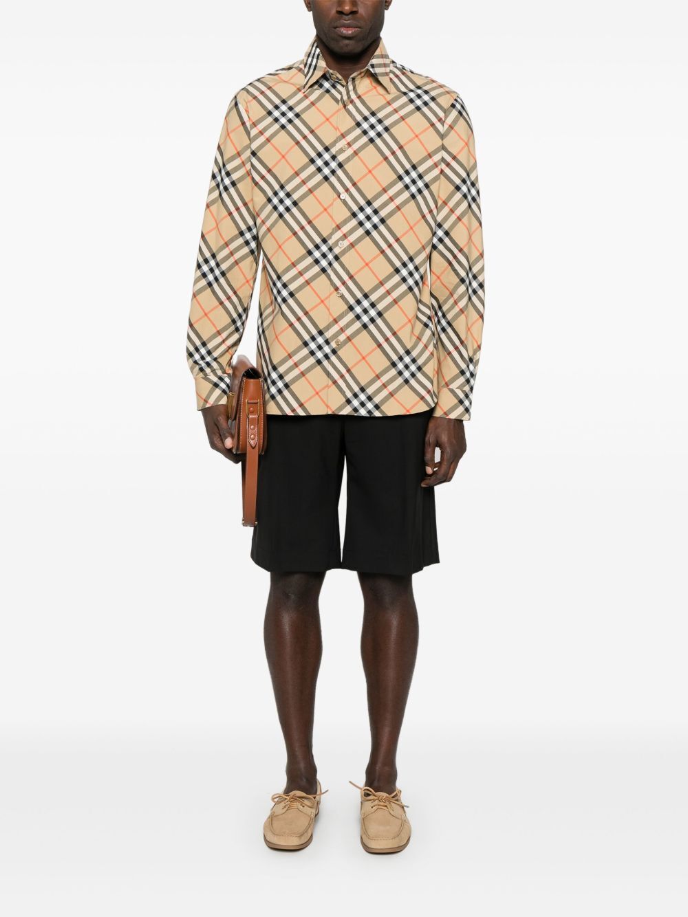 REGULAR FIT CHECK COTTON SHIRT