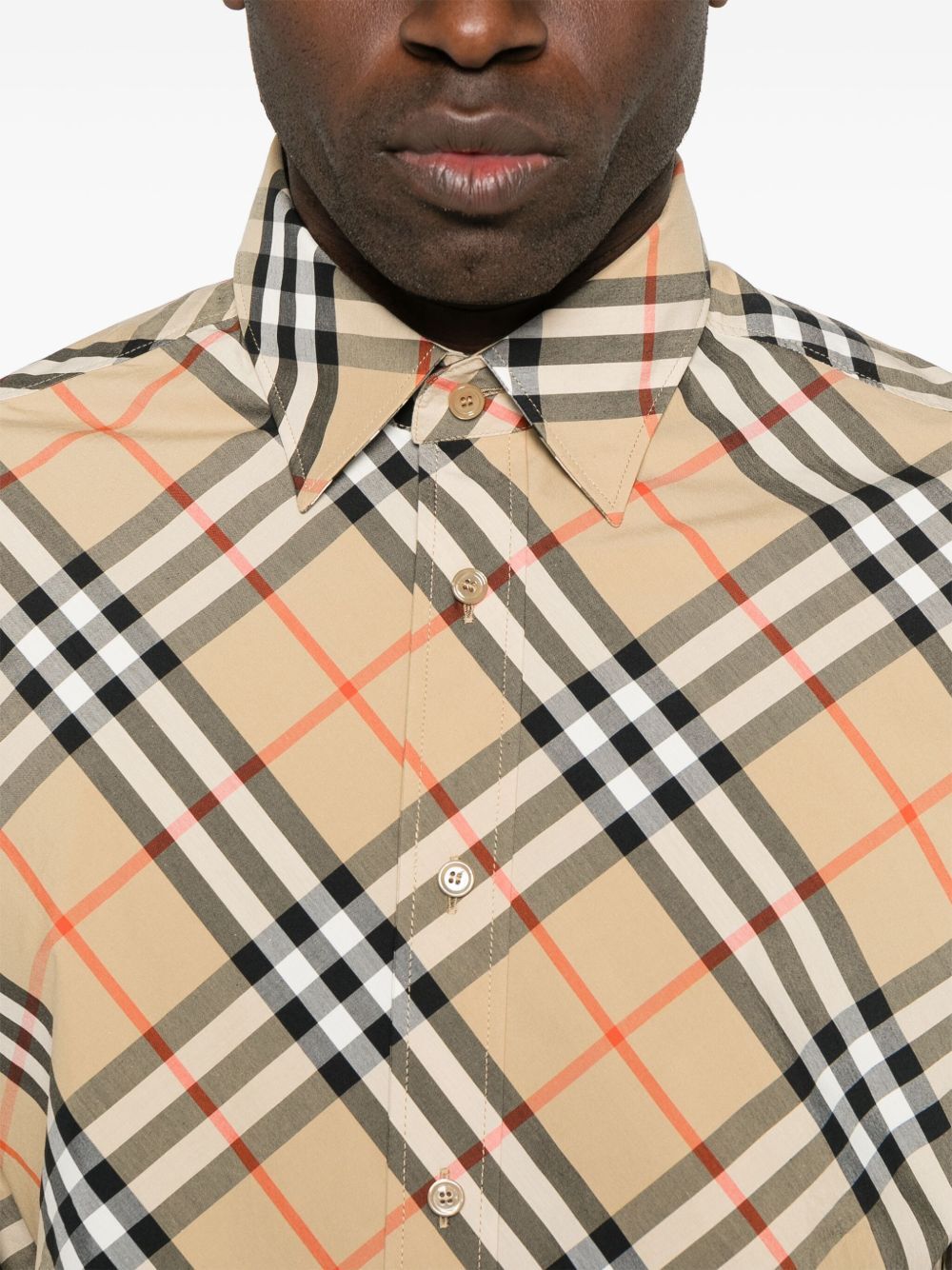 REGULAR FIT CHECK COTTON SHIRT