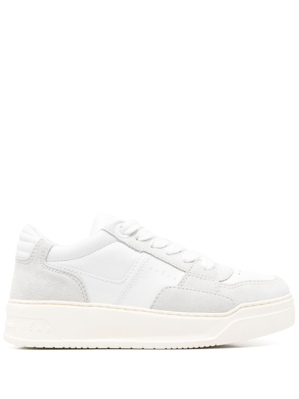CHAMALLOW NAPPA AND SUEDE SNEAKERS