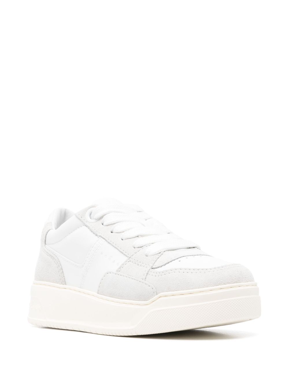 CHAMALLOW NAPPA AND SUEDE SNEAKERS