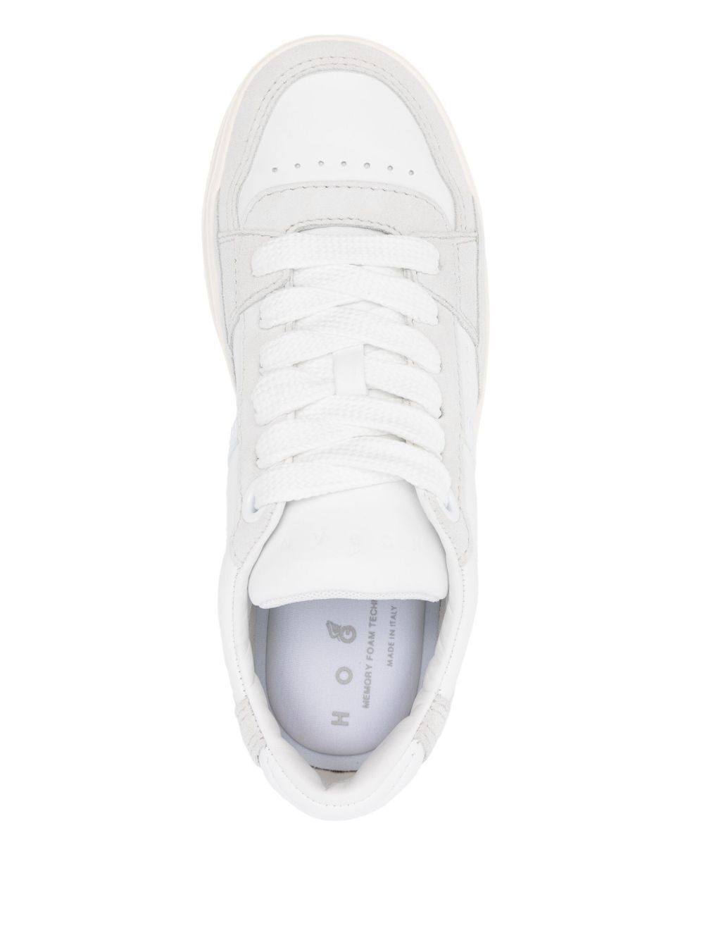 CHAMALLOW NAPPA AND SUEDE SNEAKERS