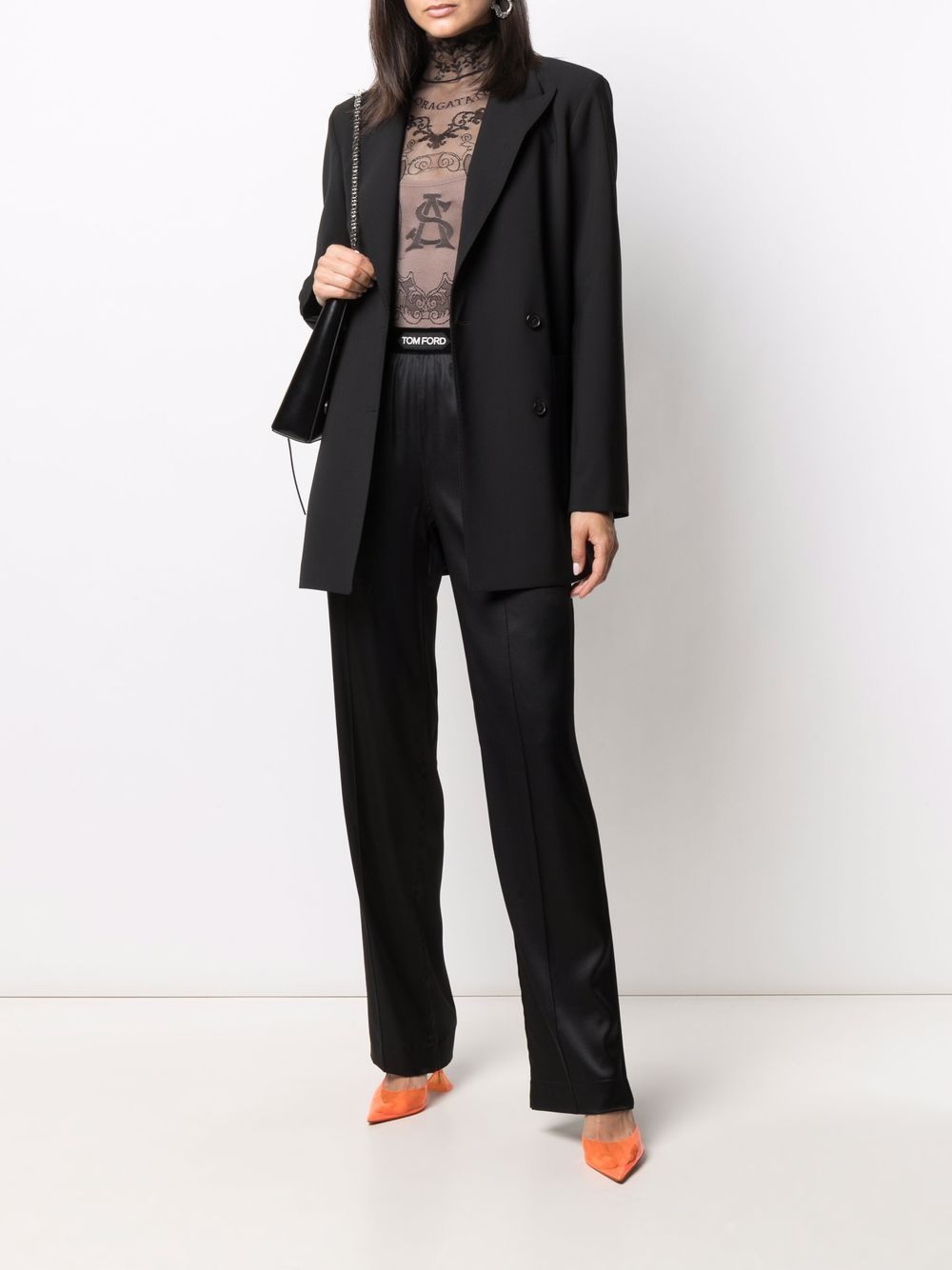 STRETCH SILK SATIN PJ PANTS