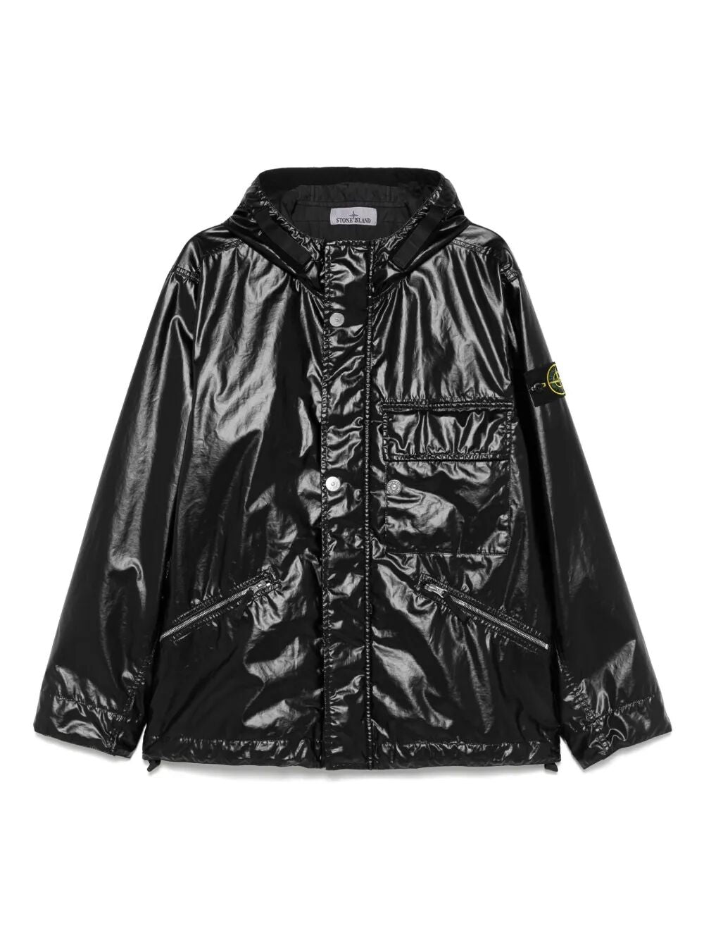 ULTRA-LIGHT COTTON LAMINATED HOODED PADDED JACKET