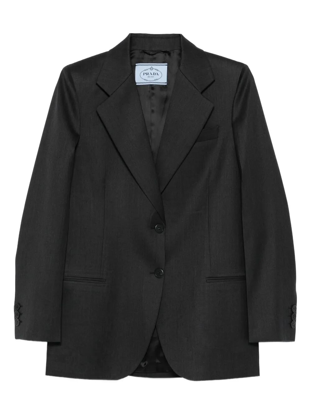 NOTCHED-LAPELS WOOL BLAZER