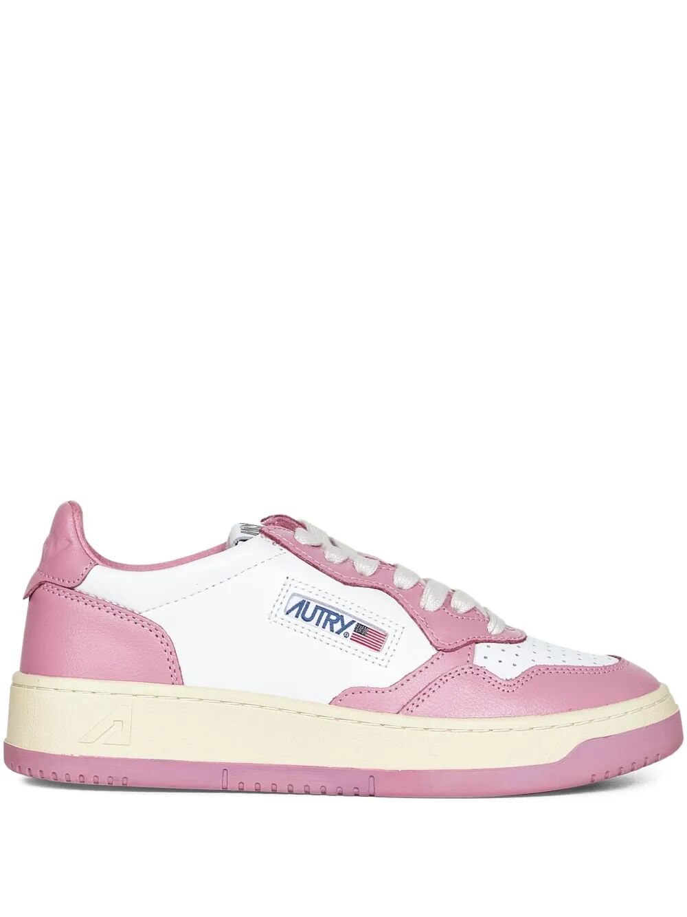 MEDALIST LOW SNEAKERS BICOLOR IN WHITE AND POLIGNAC LEATHER