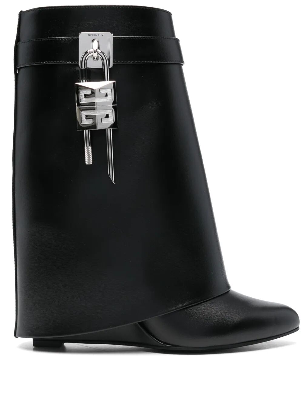SHARK LOCK 90 LEATHER ANKLE BOOTS
