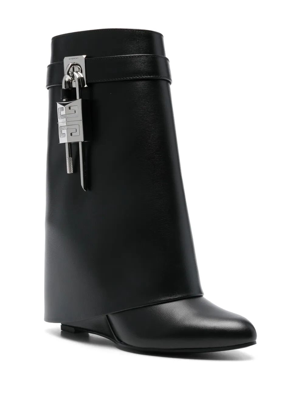 SHARK LOCK 90 LEATHER ANKLE BOOTS