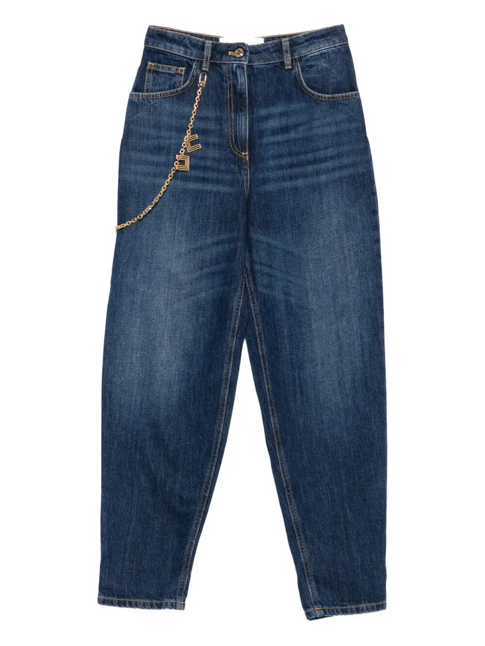BALLOON FIT JEANS WITH JEWEL CHAIN