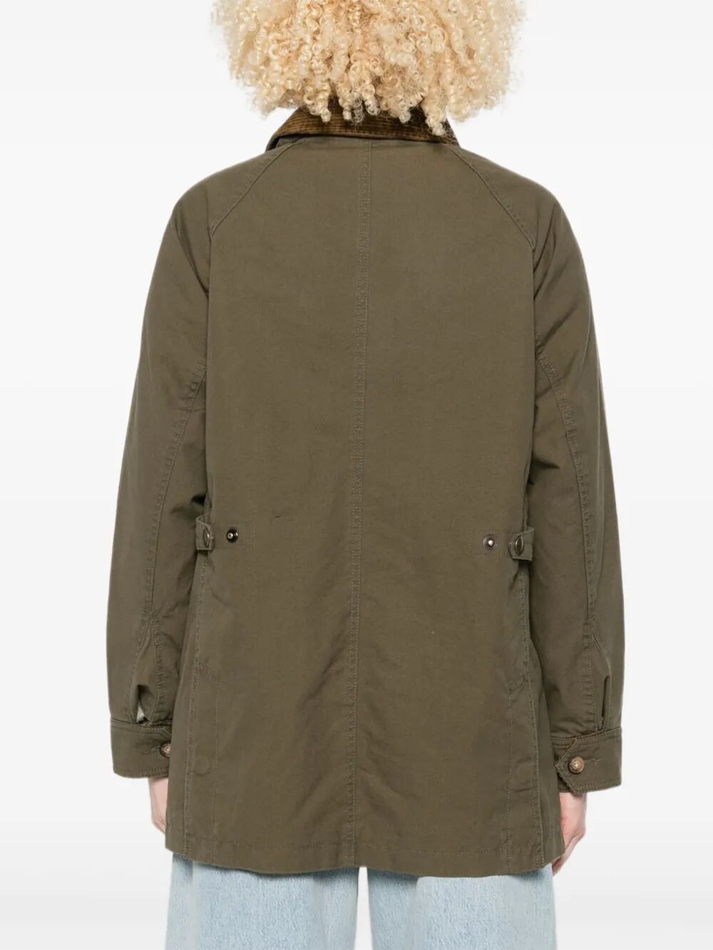 COTTON WORKWEAR JACKET WITH CORDUROY COLLAR
