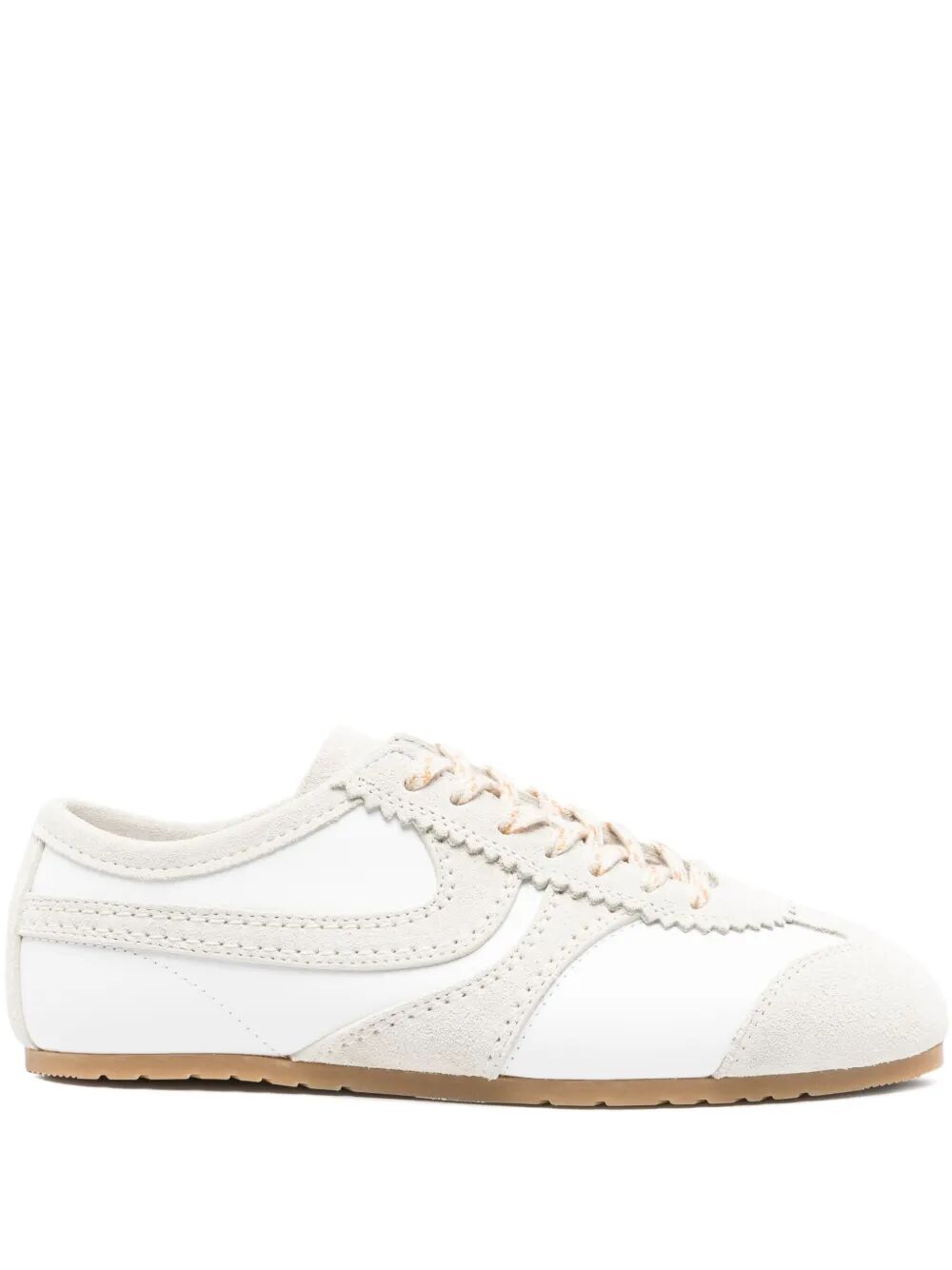 LEATHER SNEAKERS WITH SUEDE INSERTS