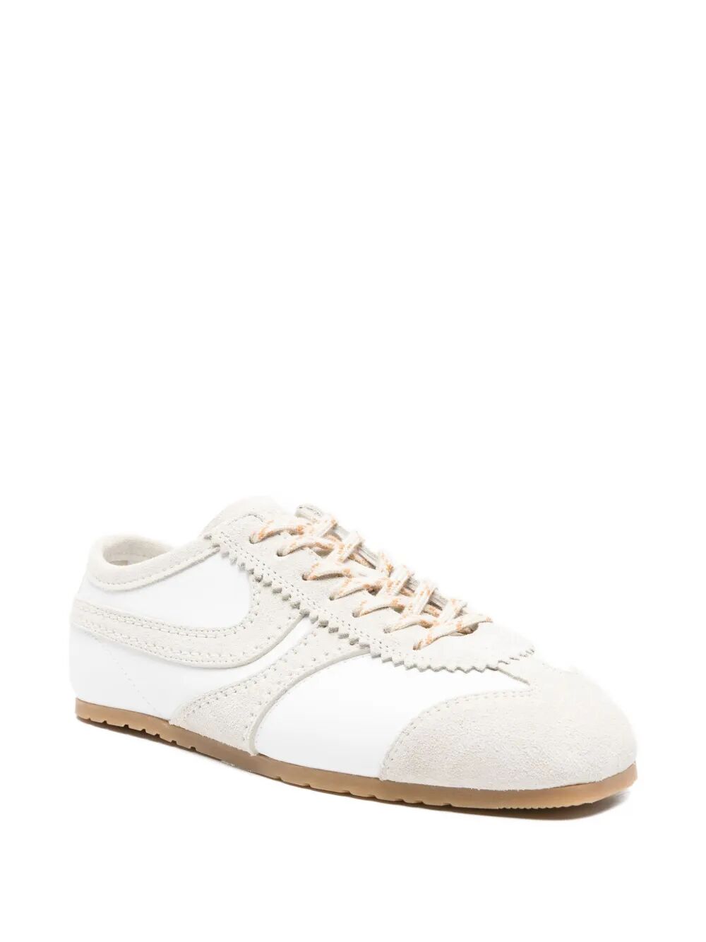 LEATHER SNEAKERS WITH SUEDE INSERTS