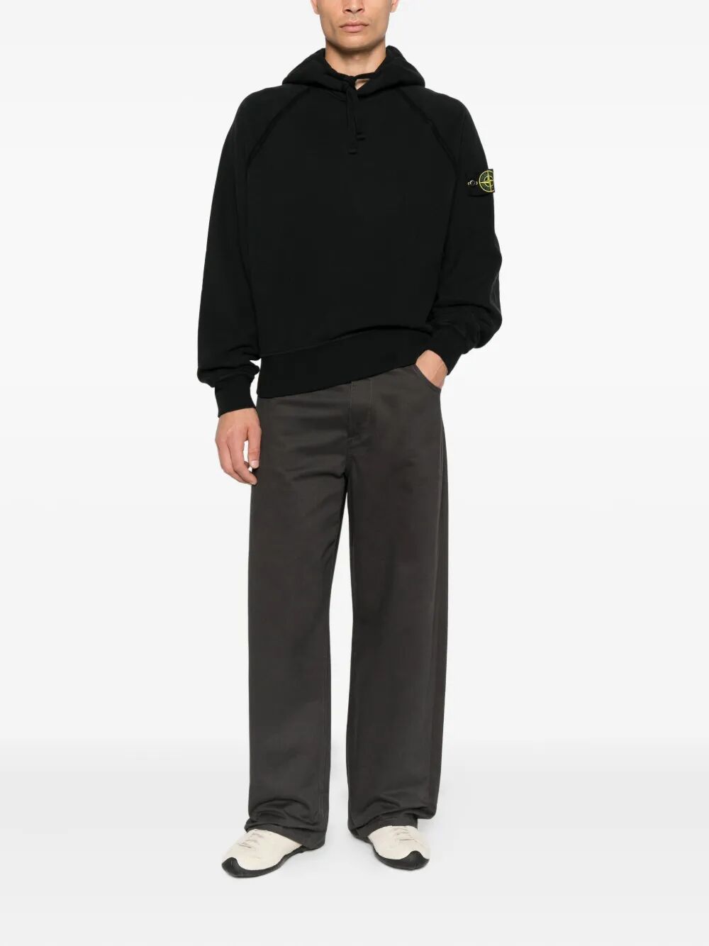 BRUSHED ORGANIC COTTON FLEECE OVERSIZED FIT HOODIE