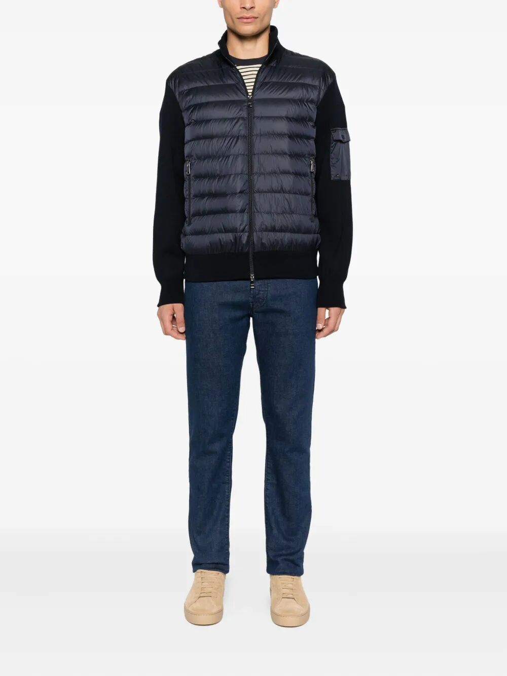 WOOL SLEEVE QUILTED JACKET