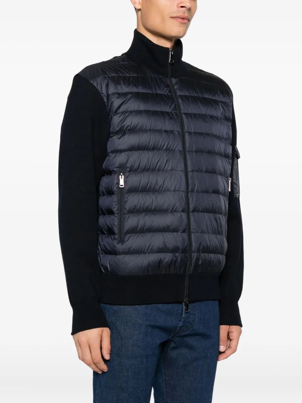 WOOL SLEEVE QUILTED JACKET