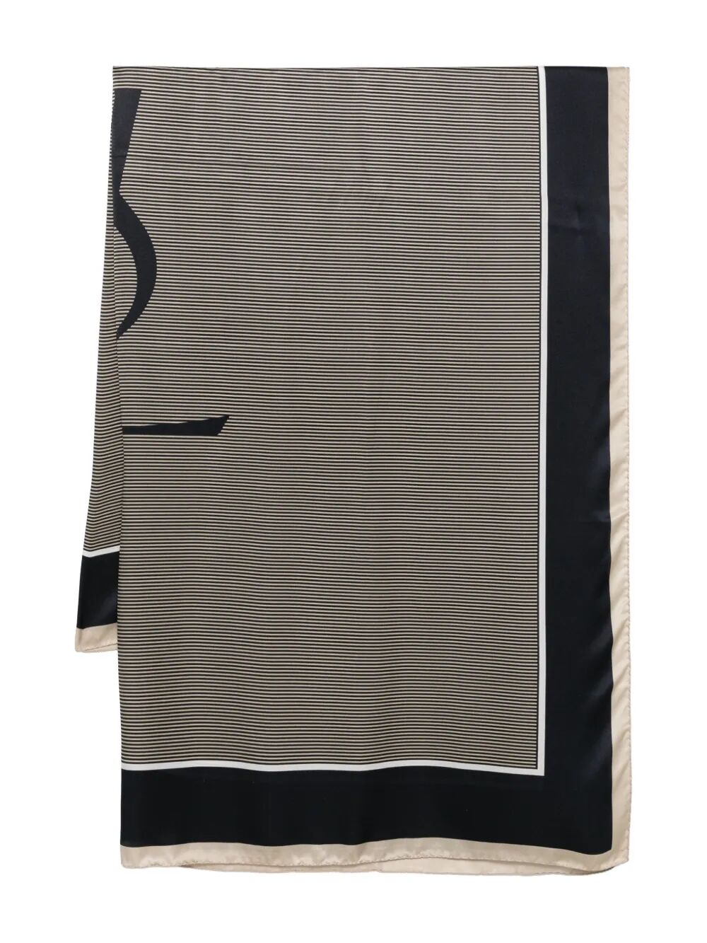 CASSANDRE STRIPED SEMI-SHEER STOLE IN SILK CHARMEUSE