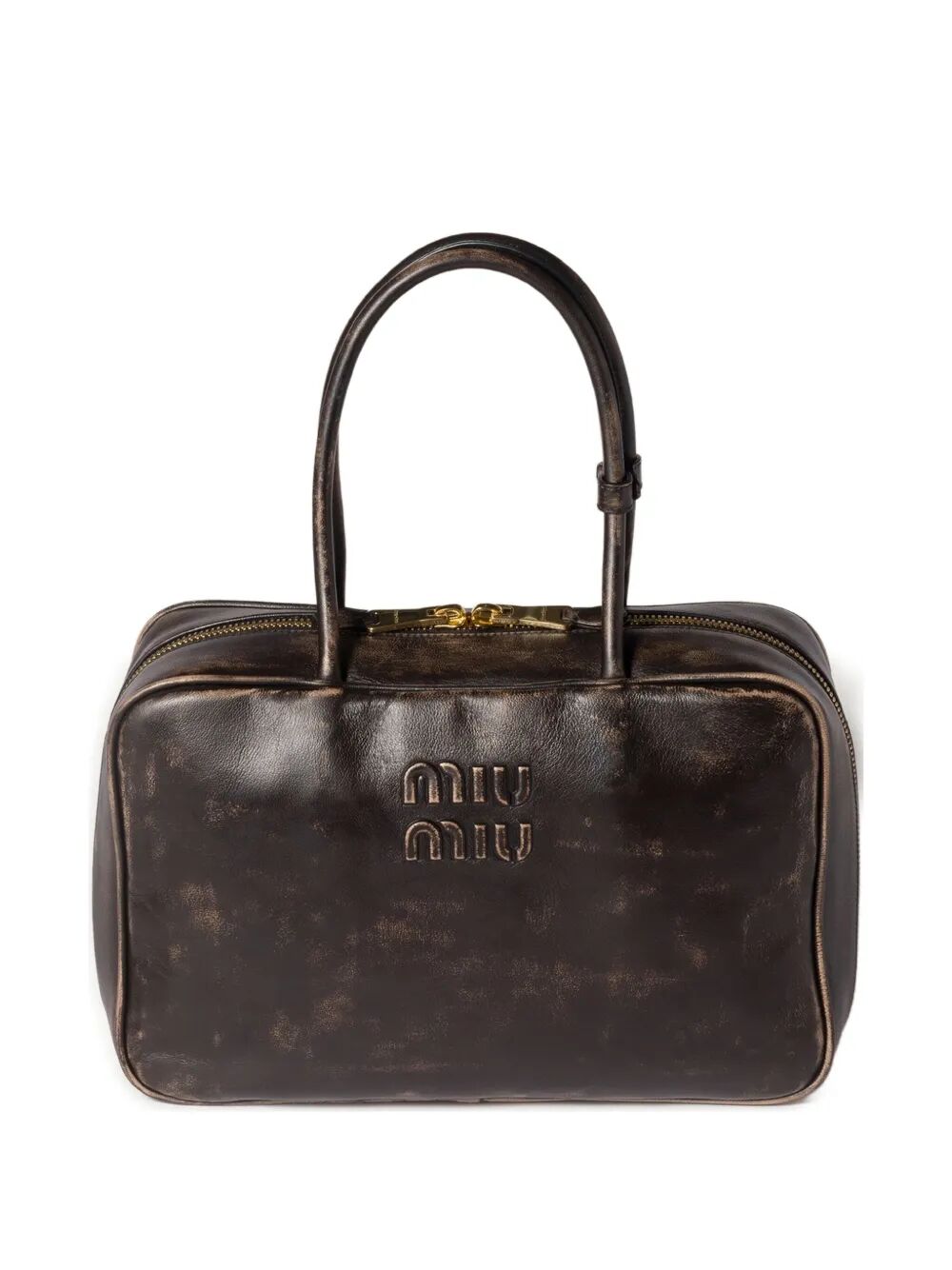 BEAU VINTAGE-EFFECT NAPPA LEATHER BAG