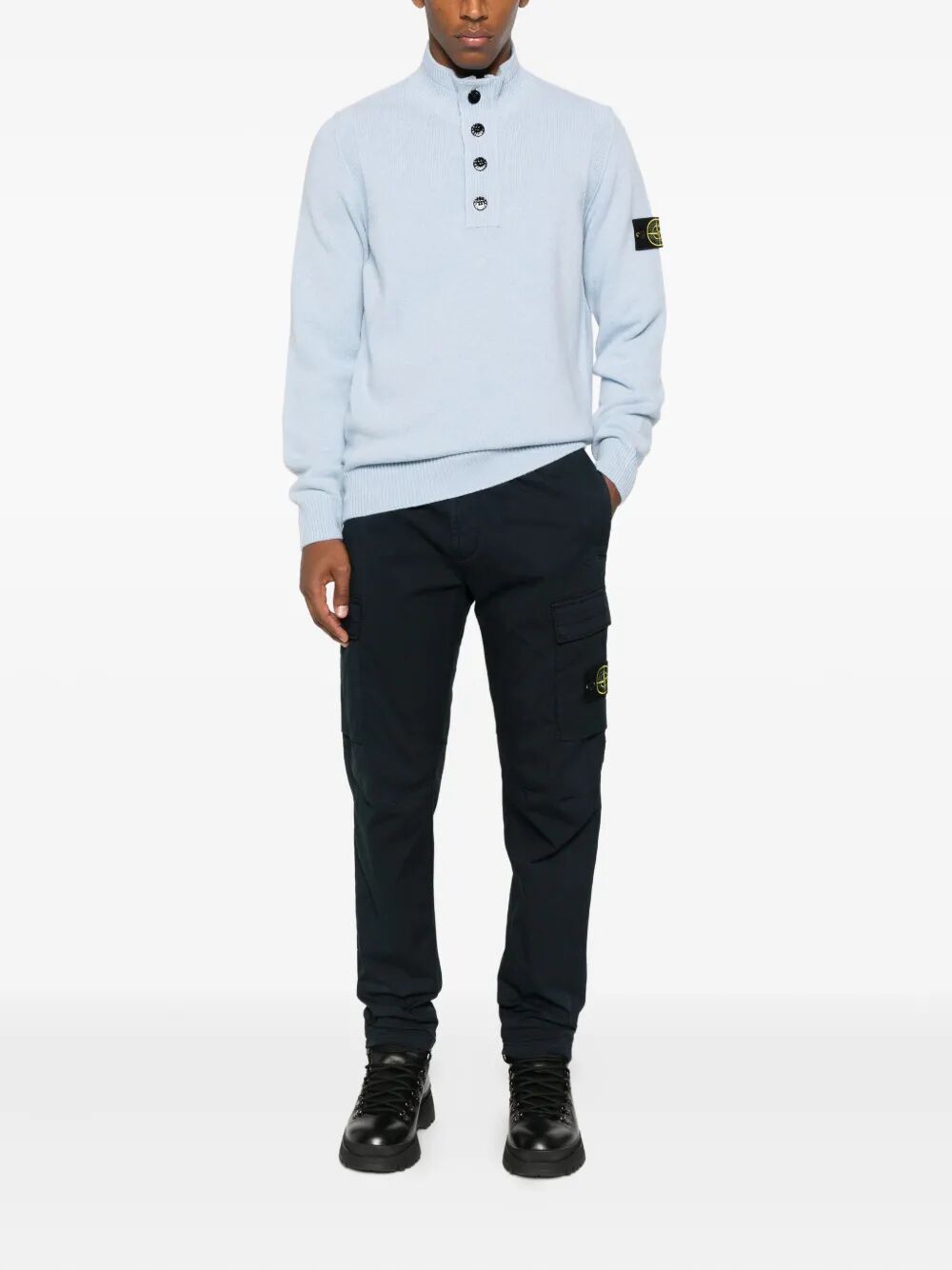 STRETCH COTTON TWILL CARGO PANTS