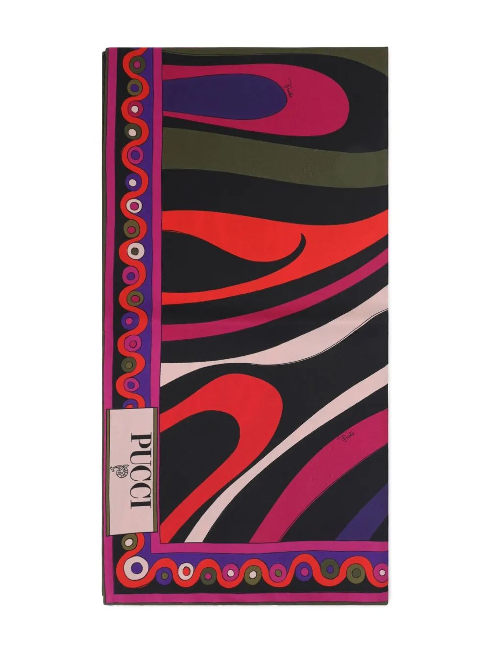ABSTRACT-PRINT SILK FOULARD