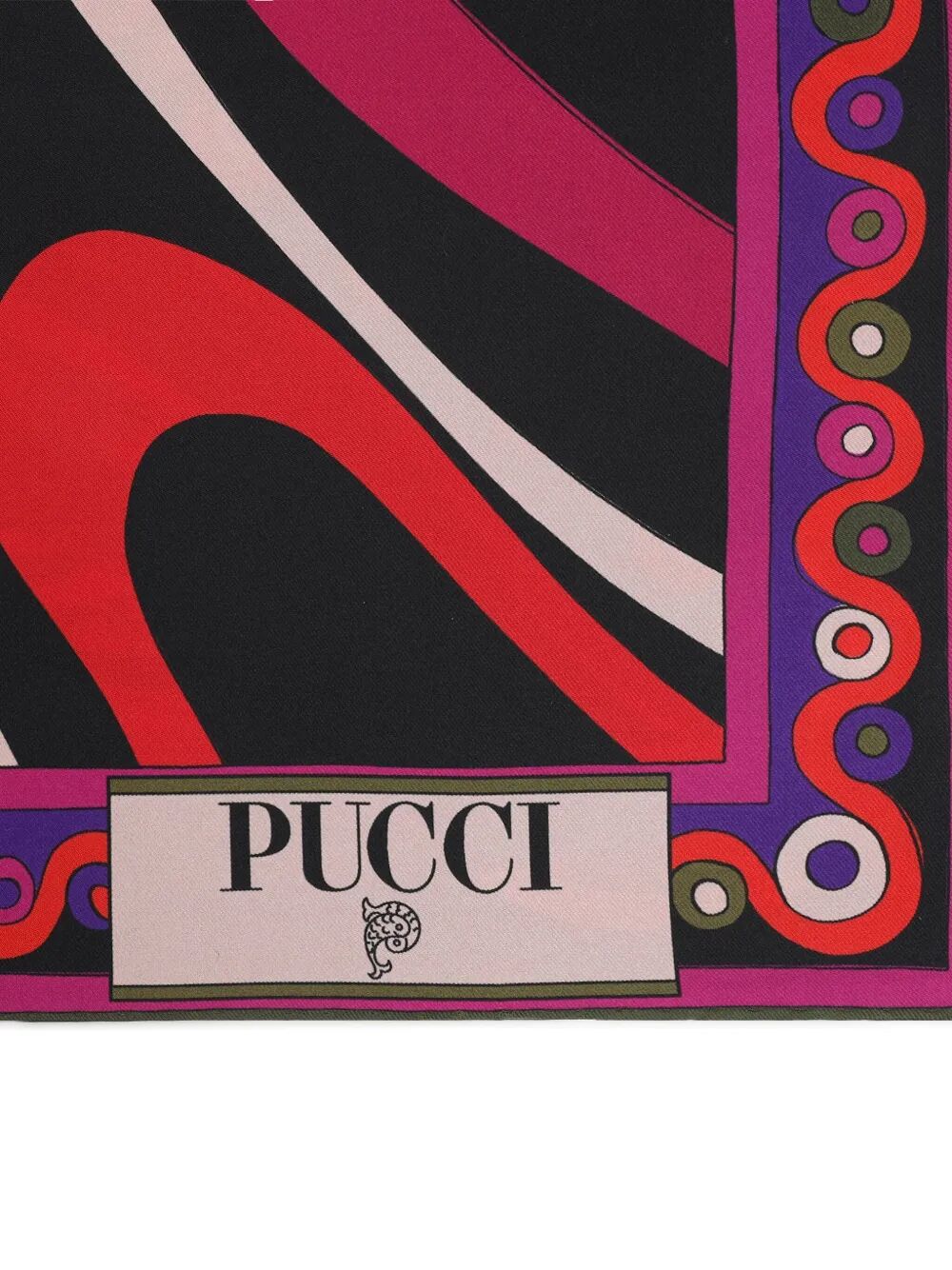 ABSTRACT-PRINT SILK FOULARD